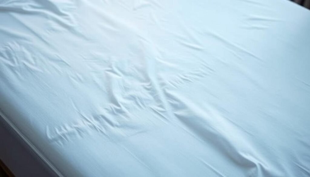 A well-maintained and pristine mattress protector, meticulously cared for by StylesMaven, is the centerpiece of this serene scene. Soft, plush fabric in a calming shade of blue covers the mattress, inviting a peaceful night's rest. The protector's durable construction and water-resistant properties ensure longevity, while its hypoallergenic design caters to those with sensitive skin. Strategically placed lighting casts a warm, ambient glow, highlighting the attention to detail and the protector's ability to maintain its fresh, like-new appearance even after extensive use. The overall composition emanates a sense of tranquility, underscoring the importance of proper mattress care for a comfortable and rejuvenating sleep experience. A well-maintained and pristine mattress protector, meticulously cared for by StylesMaven, is the centerpiece of this serene scene. Soft, plush fabric in a calming shade of blue covers the mattress, inviting a peaceful night's rest. The protector's durable construction and water-resistant properties ensure longevity, while its hypoallergenic design caters to those with sensitive skin. Strategically placed lighting casts a warm, ambient glow, highlighting the attention to detail and the protector's ability to maintain its fresh, like-new appearance even after extensive use. The overall composition emanates a sense of tranquility, underscoring the importance of proper mattress care for a comfortable and rejuvenating sleep experience.