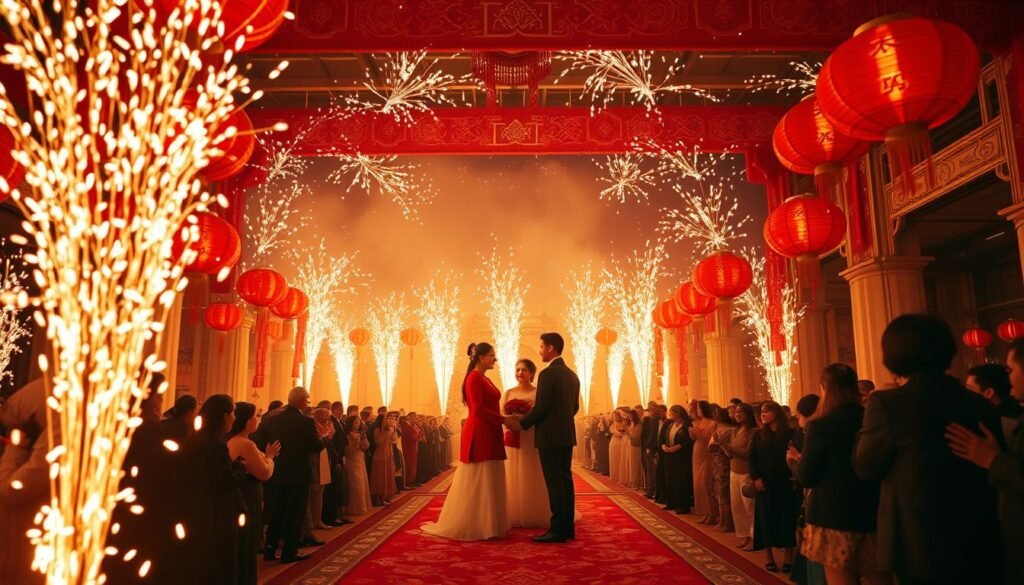婚禮儀式中的甩炮