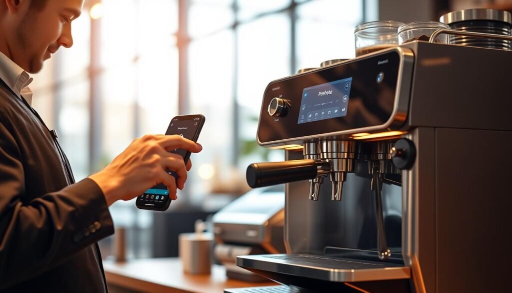 La Marzocco 結合專屬手機應用程式（IoT 功能）過後，用戶應如何透過遠端預熱功能來優化早晨的沖煮流程？